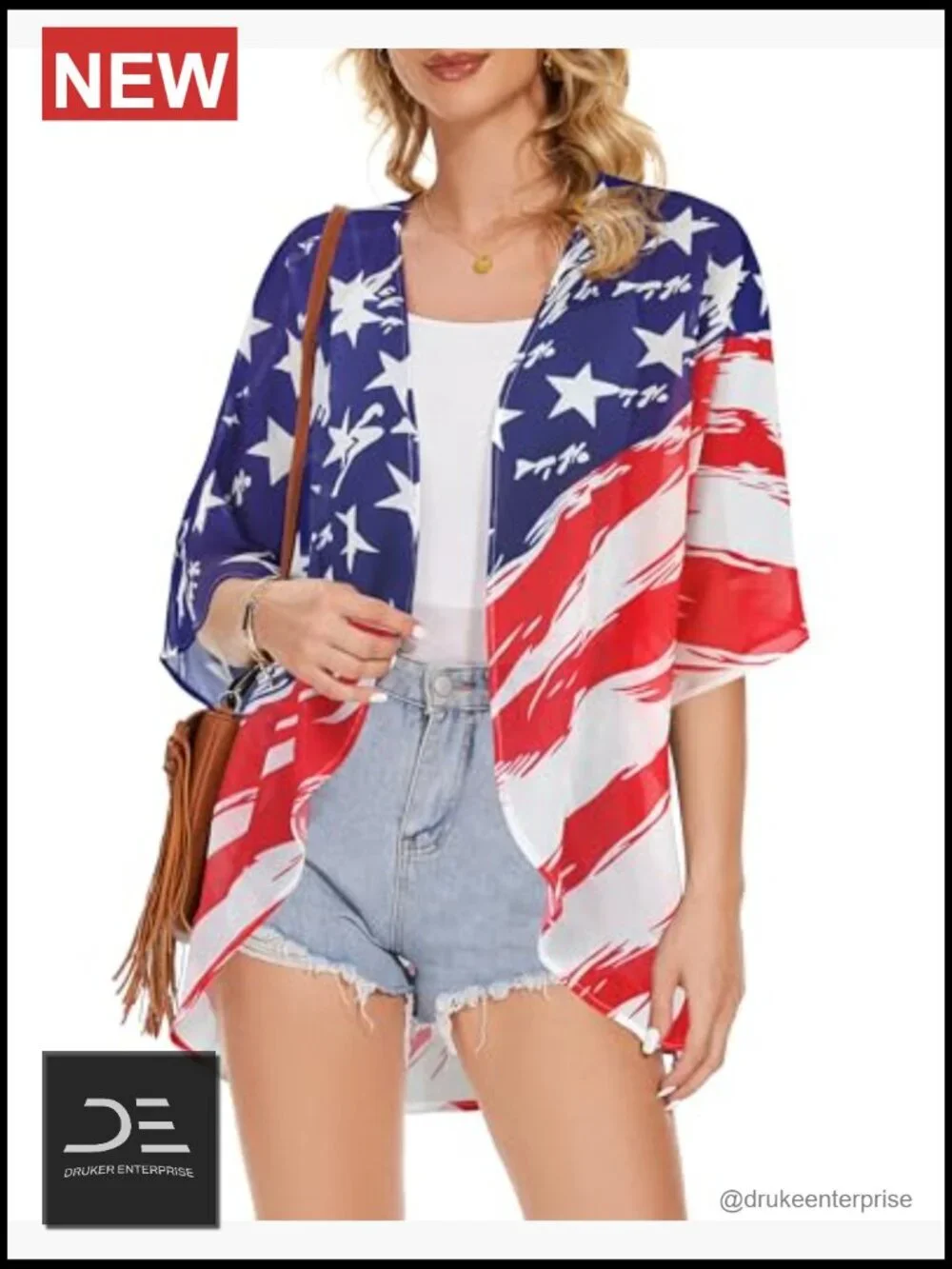 Floral Print Puff Sleeve Kimono Cardigan Loose Cover Up Blouse